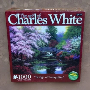 Charles White 1000 Piece Puzzle Bridge Of Tranquility Hobby Rare New Sealed - Picture 1 of 16