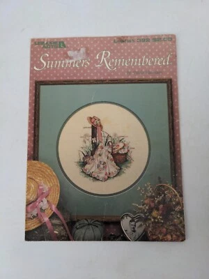 Vintage 1985 Leisure Arts Summers Remembered Counted Cross Stitch Leaflet 392 - Image 1 of 4
