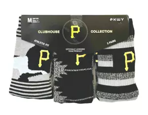 Pittsburgh Pirates Clubhouse Collection Socks 3 Pair Youth 1-6 Womens 3-8 NEW - Picture 1 of 7