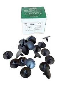 Ford Chrysler Corvette 38 NEW Hood Insulator Retainer Clips Plugs Black Nylon - Picture 1 of 3