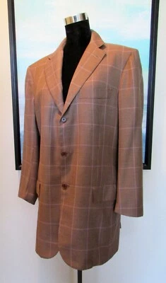 KITON Napoli 100% Cashmere Blazer Sport Coat Houndstooth Window Pane Sz 42 - Image 1 of 4