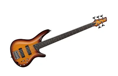 Bajo Ibanez SR375EF Soundgear 5 cuerdas sin trastes - Brown Burst Foto 1 de 2