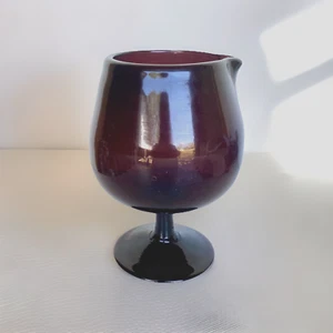 Vintage Amethyst/Purple Glass Goblet/Brandy Snifter Pour Vase, 8-1/2" Tall - Picture 1 of 11