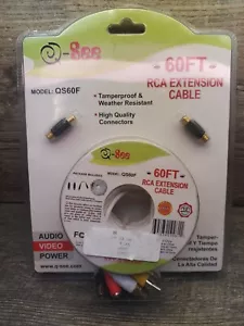 NEW GENUINE Q-SEE QS60F 60 FT RCA EXTENSION CABLE SEALED - Picture 1 of 1