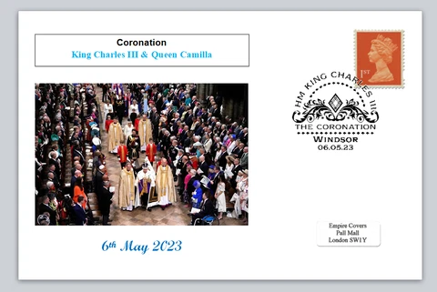 GB 2023 FDC Coronation King Charles III Queen Camilla royalty women postcard #3 Cover