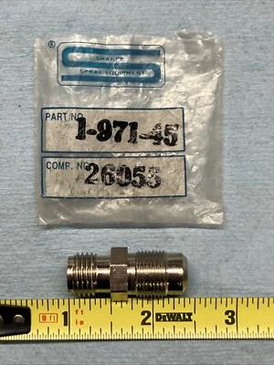 Sharpe Spray Gun Fluid Inlet Fitting 1-971-45, 26055 USA! - Image 1 of 4