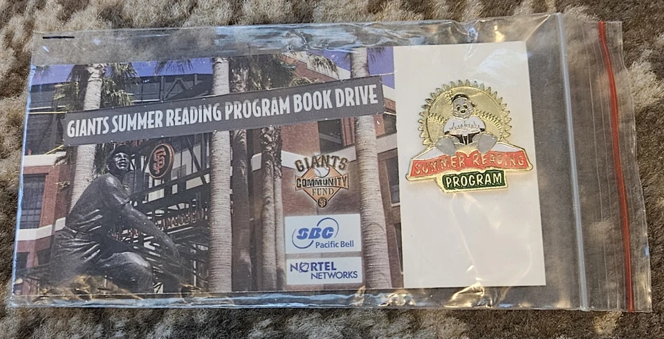San Francisco Giants SGA Summer Reading Program Pin - Image 1 of 1