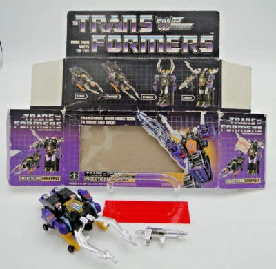 Shrapnel 100% Complete W/BOX  1985 Vintage G1 Transformers Figure Insecticon - Image 1 of 4