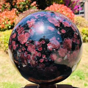 13.5LB Natural Fireworks Garnet Quartz Crystal Healing Ball Sphere Healing - Picture 1 of 16