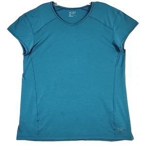 Arc’teryx Kapta T-Shirt Womens Large Blue Sports Tee Shirt Short Sleeve Wicking - Picture 1 of 7