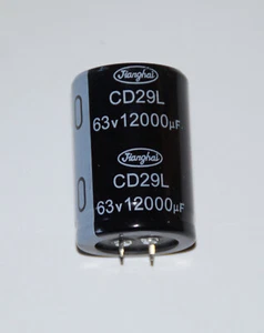 Condensador electrolítico ELKO 12000 uF 63 V 85 °C RM10 Jianghai - Imagen 1 de 4