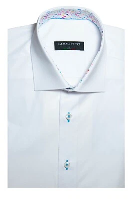 MASUTTO REECE/05 Men Dress Short Sleeve Bugatchi Robert Graham Bertigo - Image 1 of 2