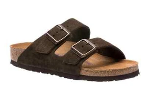 BIRKENSTOCK WOMENS ARIZONA BIRKIBUC U.S SIZE 9 NARROW MOCHA - Picture 1 of 8