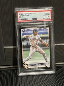 JEREMY PENA 2022 TOPPS UPDATE SERIES BLACK /71 TRUE ROOKIE PSA 10 GEM MINT POP 5