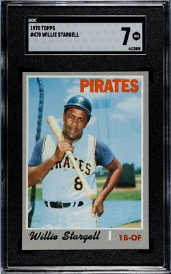 1970 Topps - #470 Willie Stargell - Salón de la fama - SGC 7 casi nuevo Foto 1 de 2