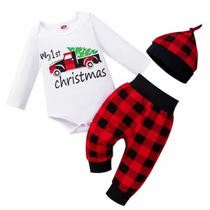 My First Christmas Baby Boy Outfit 12-18 Months Newborn Clothes Infant Xmas T... - Picture 1 of 9