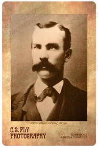 JOHNNY RINGO Infamous Old West Gunfighter Cabinet Card v2 CDV RP - Bild 1 von 1