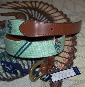 NEW SMATHERS & BRANSON Golf Belt MPCC MONTEREY PENINSULA COUNTRY CLUB 34 Green - Picture 1 of 11