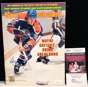 Wayne Gretzky Firmado Sports Illustrated 2/15/82 Certificado de Autenticidad = Going Great Guns - Imagen 1 de 4
