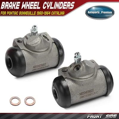 Cilindro de rueda de freno de tambor delantero 2 piezas para Pontiac Bonneville 1960-1964 Catalina Foto 1 de 4