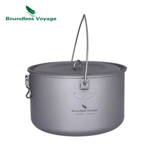 Titanium Hanging Pot 2.9L for Outdoor Camping Picnic Hiking Portable Cookware - Picture 1 of 9