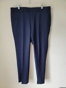 Lauren Ralph Lauren Mens Blue wool Pants Pin Stripe 36x32 (36×29) Stretch - Picture 1 of 10