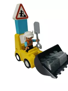 Lego Duplo 10930 Bulldozer Set Has 9 Pieces 1 MISSING THE BOULDER - Picture 1 of 4