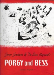 "Portada del programa de recuerdos ""Porgy and Bess"" de Hirschfeld 1942 de Todd Duncan - Imagen 1 de 5