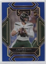 2021 Panini Select Club Level Blue Prizm 5/99 Zach Wilson #244 Rookie RC