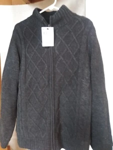 New Northwest Territory Sherpa Lined zip up Sweater Jacket Gray Men’s Size Sm. - Picture 1 of 8