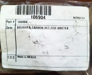 Proteam(Ametek Motor)Carbon Motor Brush Set #106904 for Back Pack Vacuum Cleaner - Picture 1 of 3