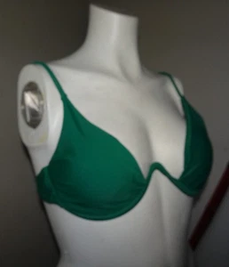 CIDER Happy Hour Green mono-underwired Ladies bikini top Sz L/8 NWOT - Picture 1 of 6