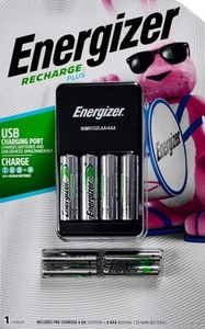 Energizer Recharge Plus USB Charger for NiMH Rechargeable 4-AA & 4-AAA Batteries - Picture 1 of 2