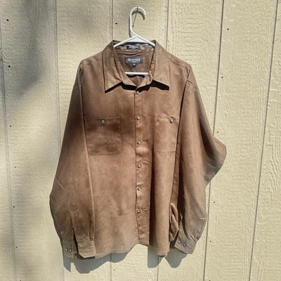 Camisa Brandini le Collezioni XL con botones imitación gamuza manga larga Foto 1 de 4