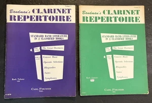 Vintage Bandman's Clarinet Repertoire Vol 1 & 2 Overtures Concert Band Music - Picture 1 of 7