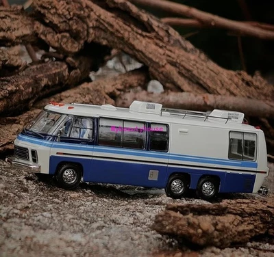 MK 1:64 синий APA GMC мотор дома дороги поездки RV фургон модель литой смолы автомобиля  - Изображение 1 из 4