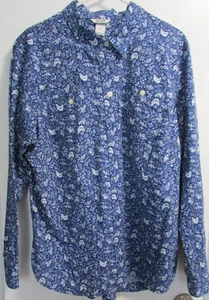 NUEVA Camisa Floral Para Mujer Talla XL Multicolor Patrón Pollo Botón LS POR Duluth - Imagen 1 de 12