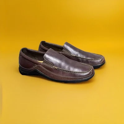Mocasines de cuero marrón para hombre Cole Haan 161 C04059 C8 Tucker Venetian talla 13M Foto 1 de 4