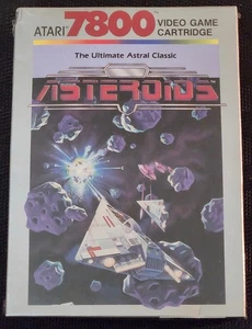 Atari 7800 Boxed Vintage Video Game Cartridge CX7802 - Asteroids - New Sealed - Picture 1 of 3