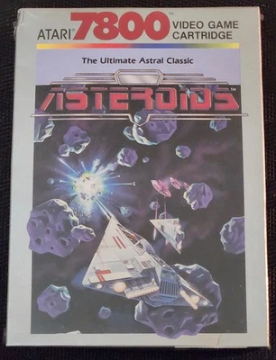 Atari 7800 Boxed Vintage Video Game Cartridge CX7802 - Asteroids - New Sealed - Image 1 of 3