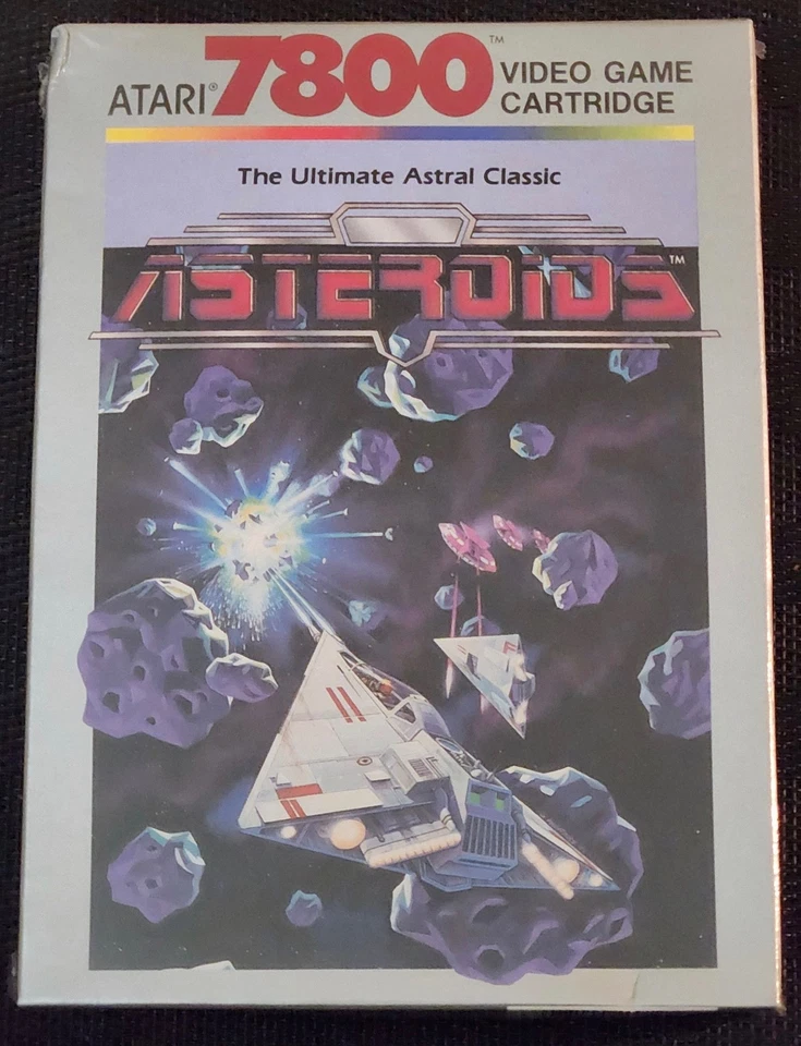 Atari 7800 Boxed Vintage Video Game Cartridge CX7802 - Asteroids - New Sealed - Image 1 of 3