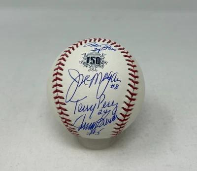 Big Red Machine Rose Morgan Perez Bench Signed Cincinnati 150th Baseball JSA 891 - Image 1 of 4