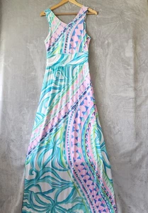 Lilly Pulitzer Dress Womens Small Marco Maxi Coco Island Beach Tropical - Picture 1 of 9
