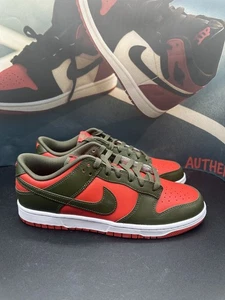 Size 10 - Nike Dunk Low Cargo Khaki Mystic Red - Picture 1 of 8