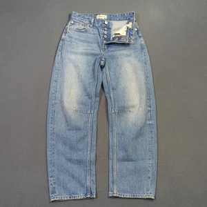 Jeans Madewell Para Mujer 23 Azul The Darted Pierna Barril Jean Botón Mosca Denim - Imagen 1 de 13