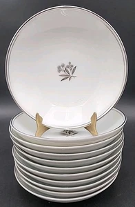 Set Of 11~ NORITAKE *BESSIE* 5788 PLATINUM TRIM FRUIT BOWLS - Picture 1 of 11