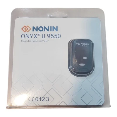 Nonin Onyx II 9550 Model Finger Pulse  Oximeter with Soft Case SPO2 and HB Read - Image 1 of 4