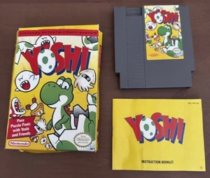 Yoshi Nintendo NES Video Game Arcade Puzzle Complete Box Manual Tested - Picture 1 of 13