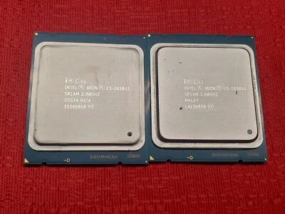 Pair of Intel Xeon E5-2630 V2 2.60GHz 15MB Cache 6 Core LGA2011 Processor SR1AM - Image 1 of 2