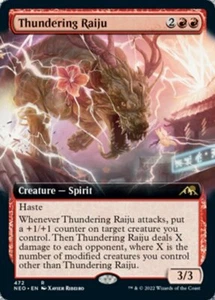 MTG THUNDERING RAIJU 472 EXC - RAIJU TONANTE - NEO X EN - MAGIC - Picture 1 of 1